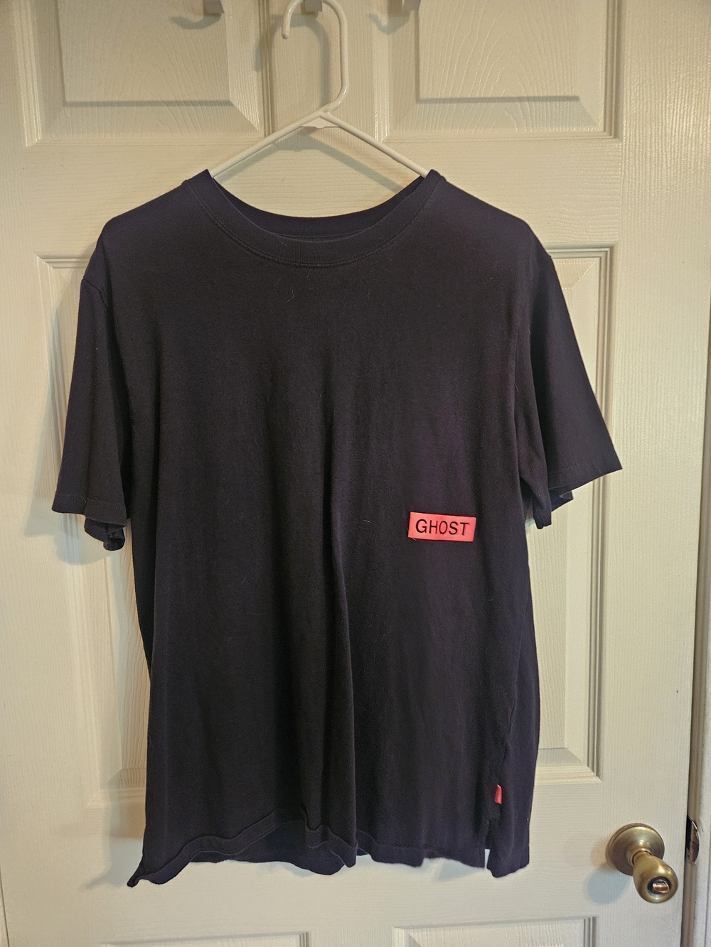 Ghost Logo Short Sleeve Crewneck Tee - Black